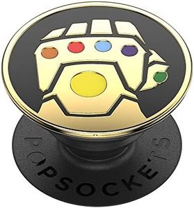 PopSockets PopGrip - Expanding Stand and Grip with a Swappable Top for Smartphones and Tablets - Enamel Infinity Gauntlet