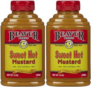 Beaver Brand Sweet Hot Mustard, 13 oz Squeezable Bottles, 2 pk