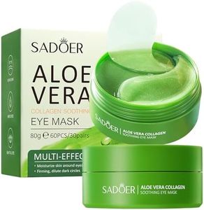 Parches Ojos Bolsas y Ojeras, Antiojeras Parches Ojeras, Parches Ojeras y Bolsas, Eye Patches Aloe Vera, Mascarilla de Colágeno para Ojos Los Ojos Contra las Ojeras la Hinchazón Líneas Finas y Arrugas