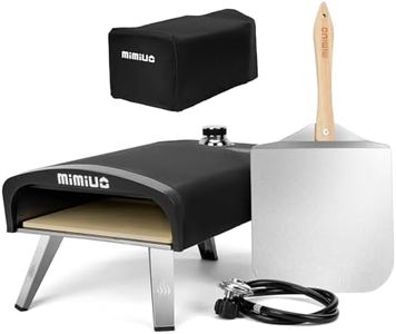 Mimiuo Portable Gas Pizza Oven with 13" Pizza Stone & Foldable Pizza Peel for Outdoor Cooking - Finished with Black Coating (Classic G-Oven Series)