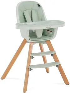 Evolur Zoodle 2 in 1 Convertible Baby High Chair in Sage Green