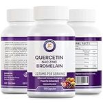 Quercetin with Bromelain, NAC and Zinc - Powerful Quercetin Blend - 2230mg per Serving - Immune & Respiratory Support - Non-GMO, Gluten-Free, Vegan - 120 Veggie Caps