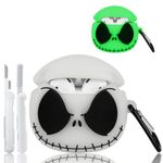 LSYMZXP Compatible with AirPods 2nd/1st Generation Case Cover with Cleaner Kit, Glow in The Dark Soft Silicone Protective Case for Airpods 2/1, Funny 3D Anime AirPod Case for Men Women Boys Girls