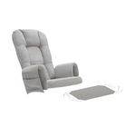 Glider Rocker Replacement Cushions with Side Storage Pockets, Washable Non Slip Cushions for Glider Rocking Chair, 5PCS,Light Gray