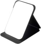 Shunshi Portable Folding Mirror, 16.4 * 11cm Pocket Mirror Travel Makeup Mirror with Adjustable Stand, Folding Tabletop Mirror with PU Leather, Desktop Vanity Mirror for Office Desk,Vanity Table