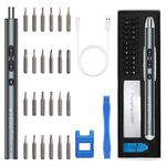 LOFICOPER Mini Electric Screwdriver, Cordless Electric Screwdriver, 28 in 1 Cordless Home Repair Tool Set, with 24 Bits, Type-C USB Charging Port