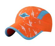 Home Prefer Kids Boys Lightweight Quick Drying Sun Hat Outdoor Sports UV Protection Caps Mesh Side Ball Cap Orange