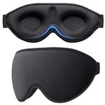 Gritin 100% Light Blocking Sleep Masks for Men & Women-Zero Eye Pressure Mask for Sleeping-3D Ergonomic Design Eye Movement and Eyelash Friendly,Ultra Comfortable Blindfold for Nap/Travel Essentials
