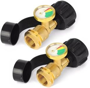 Propane Tank Gauge Level Indicator, 2 Pack Propane Gas Gauge for LP Propane Tank 5 LB-40 LB with QCC1/Type, Leak Detector for BBQ Gas Grill, RV Camper Accessories, Heater, Propane Application