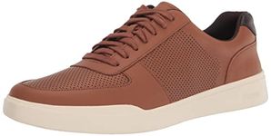 Cole Haan Men's Grand Crosscourt Modern Perf Trainer Sneaker, British Tan Leather, 9.5 UK