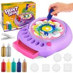 Arts and Crafts for Kids Ages 4-8,Paint Spin Art Machine Kit,Art Craft Set for 6-9 Year Old,Cool Painting Spinner Toys Kits Set,Art Supplies Birthday Gifts for Boy Girl Ages 6 7 8 9 10 11 12 (Purple)