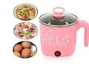 EVRUM Electric Multifunction Cooking Pot 1.5 Litre Multi-Purpose Cooker Mini Electric Cooker Steamer Cook pots for Cook Noodles | Rice Porridge for Home, Office and Travel