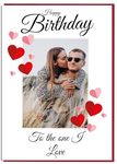 AK Giftshop Personalised Photo Birthday Card For A Loved One - WITH YOUR OWN IMAGE AND TEXT