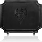 SIMOND STORE - Cast Iron Fire Back 20 Inch - Firebacks for Fireplace with Feet - Fireback Reflector Plate for Heat Reflection and Wall Protection and Aesthetic Decoration