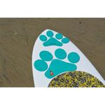 Pup Deck SUP Traction Pad for Dogs Stand Up Paddleboard Deck Padding (Paw Prints Style - Teal)