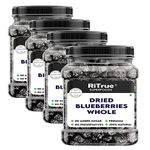 RiTrue - Dried Whole Blueberry - 1 Kg Jar - (Gluten Free, Vegan & NON GMO) Blueberries Dry Fruits blue berrry