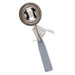 Tiger Chef Grey 4 oz Stainless Steel Ice Cream Scoop Disher - NSF Certified - For ice cream, frozen yogurt, cookie dough, meat balls, rice dishes, and vegetable purées. (1, 4 oz Grey)