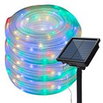 Solar Rope Lights Outdoor,KINGCOO Waterproof 72FT 200LED Tube Copper Wire Pipe Twinkling Solar Fairy String Lights for Garden Yard Home Wedding Party Christmas Lighting Decorations (Multicolor)