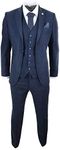 Mens Wool Tweed Suit 3 Piece Authen