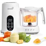 GROWNSY Baby Food Maker with Steam Basket, One Step Baby Food Processor Steamer Puree Blender Grinder Mills Machine, Auto Cooking Grinding and Sterili-zing for Healthy Homemade Baby Food, BPA-Free