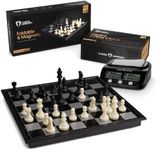 Chess Armory Travel Chess Set and Chess Clock Bundle