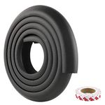 6.6 Ft Thicker and Soft Table Edge Protectors-Foam Baby Proofing Home Furniture Table Edge Cushions Guards Black with 3M Tape