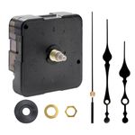 Clock Mechanisms Battery Powered Silent Quartz Clock Mechanism Movement Replacement Kit DIY Wall Clock Mechanism Parts with Shaft Length 12.5mm for Repair Home Restaurant Hotel Office Classroom