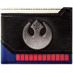 The Empire Strikes Back Star Wars Rebel Alliance Smuggler Han's Outfit Black ID and Card Bi-Fold Wallet,One Size