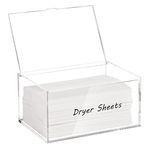 Simetufy Dryer Sheet Holder for Laundry Room, Acrylic Laundry Clear Dryer Sheets Dispenser Container Box with Lid for Organizing Fabric Dry Sheet, Laundry Pods