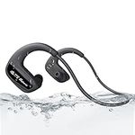 CYBORIS Wireless Bluetooth Headphones, IPX8 Waterproof Swimming Headphones, 16GB Mp3 Player Workout Headphones - Built-in Bone Conduction Waterproof Horn in-Ear Earphones for Run, Swim, Cycle