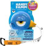 Handy Famm 8Ft Animal-Shaped Kids Tape Measure, Level & Protractor Angle Finder, Fun Educational Children's Tape Measure, Small Measuring Tape for Learning Early Math Skills, Ages 6+, Blue Bird