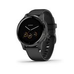 Garmin Vívoactive 4S, Smaller-Sized GPS Smartwatch, features Music, Body Energy Monitoring, Animated Workouts, Pulse Ox Sensors and More, Black, 010-02172-11