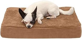 Furhaven Pet Dog Bed | Deluxe Cooling Gel Memory Foam Orthopedic Terry & Suede Mattress Pet Bed for Dogs & Cats, Camel, Small