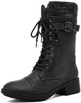 DREAM PAIRS Women's Fall Lace up Mi