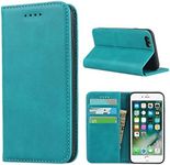 Cavor for iPhone 6 Case, iPhone 6s Case Cowhide Pattern PU Leather Cases Flip Magnetic Kickstand Book Wallet Cover Phone Case with Card Slots(4.7") -Sky Blue