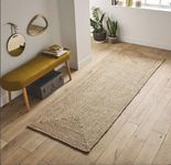 The Home Talk Jute Runner Rug 75 x 180 CM or 2.5' x 6' - Handmade Natural Indoor Jute Rug for a Rustic or Bohemian Style - Durable Material Perfect for Hallway, Entryway, or Kitchen