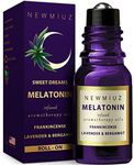 Melatonin Sleep Essential Oil Roll On Anti Stress Calming Aromatherapy Stick Blend Lavender Oil Bergamot Frankincense Destress Relaxation Stress Gifts for Women Perfect Stocking Stuffers NEW MIUZ USA