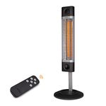 Veito CH1800RE Free Standing Carbon Infrared Heater, Silver
