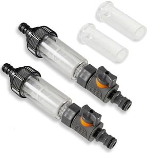 2 Stück Wasserfilter Wohnmobil Wohnmobilausstattung inkl. Ersatzsieb mit Regulierventil und Schnelladapter, Wasserfilter Camping, für Caravan, Wohnmobil, Wohnwagen, Boot, Garten Zubehör