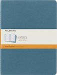 Moleskine Cahier Journal, Soft Cover, XL (7.5" x 9.5") Ruled/Lined, Brisk Blue, 120 Pages (Set of 3)