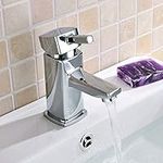 Boston Cloakroom Basin Mono Mixer Tap Chrome Square Single Lever