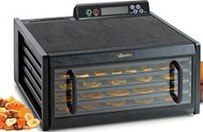 Excalibur 3548CDB 5-Tray Electric Food Dehydrator Features Adjustable Thermostat and Digital 48-hour Timer Faster and Efficient Drying Made in USA, 5-Tray, Black