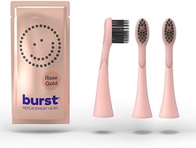 BURST Toothbrush Heads - Genuine BURST Electric Toothbrush Replacement Heads for BURST Sonic Toothbrush – Ultra Soft Bristles for Deep Clean, Stain & Plaque Removal - 3-Pack, Rose Gold