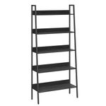 VASAGLE LLS129B56 5-Tier Narrow Ladder Shelf for Home Office, Living Room, Bedroom, Kitchen, Industrial Use, Ebony Black and Ink Black