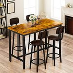 AWQM Bar Table and 4 Chairs Set Ind