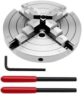 Nakkaa 6 Inch Precision Self Centering Woodturning Lathe Chuck Set 4 Jaw Self Centering Lathe Chuck Thread 1 x 8TPI