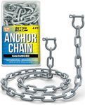 Galvanized Anchor Chain, Boat Anchor Chain, Anchor Chains for Boats, Galvanized Chain, 2 Boat Anchor Shackles and Chains Link Ends Marine Grade 3/16" Chain, 1/4" Anchor Chain or 5/16" Chain 4 or 5 Ft