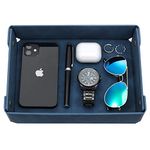 CASIRENA PU Leather Valet Tray Organizer for Men - Catch-All Tray for Entry Table Keys, Wallet, Watch, Coin Change, Phone, Vanity Edc Dump Jewelry, Month