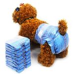 Pet Disposable Dog Diaper Jeans Style Puppy Female Dog Diapers (24pcs) (XS)