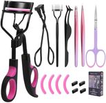 Eyelash Curler Kit, Moduskye 7 in 1 Eyelashes Curler with Replacement Refill Pads, Partial Lash Curler Eyes Makeup Tools Long-Lasting Natural Lashes